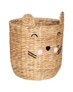 Organizer basket for children's toys, water hyacinth ears, 42x35x35 cm, brown, 1 piece