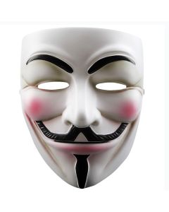 Anger mask, plastic, white