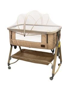 Baby bed, aluminum/polyester, 100x56x112 cm, mixed, 1 piece