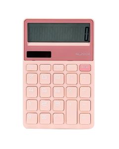 Calculator, Deli, NU, plastic, 12 Digit, pink, 1 piece