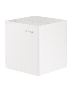 Desk organizer for pens, Deli NU, plastic, white, 8.4x8.4x8.6 cm, 1 piece