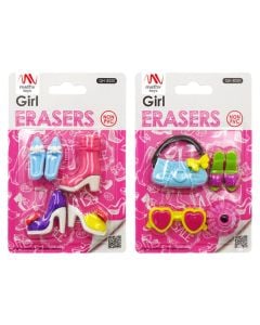 Erasers set, Girl, mixed, 1 pack