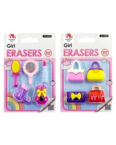 Erasers set, Girl Make up, mixed, 1 pack