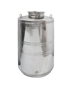 Stainless steel can for oil, 100 lt, 1 piece
