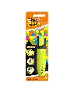 Highlighter, Bic Flat, yellow, Bl1, 1 piece