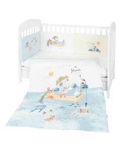 Quilt and sideboard set for children, Kikka Boo, The fish panda, 70x140 cm, 2 parts, 1 pack