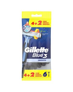 Razor, Gillette, Blue 3, 4+2, 1 pack