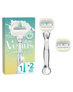 Razor, Gillette, Vnus, sensitive, comfort glide, Aloe Vera, with refill, 1 piece