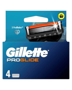 Replacement heads, Gillette, Proglide, 4 heads, 1 pack