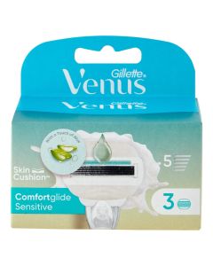 Replacement heads, Gillette, Venus, sensitive, Aloe Vera, 3 heads, 1 pack