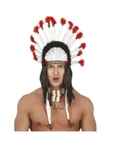 Hats with Indian feathers, halloween, mixed, 1 piece