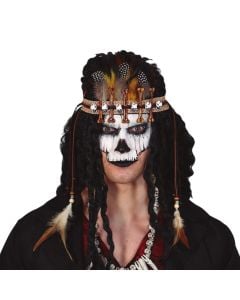 Around the head, halloween, Tiara with feathers, mixed, 1 piece