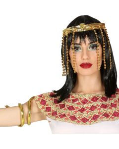 Jewelry set, crown and bracelet, Cleopatra, gold, 1 package