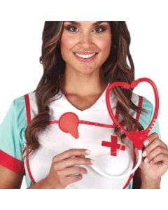 Stethoscope, halloween, red, plastic, 1 piece