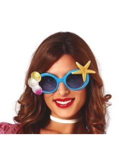 Halloween decorative glasses, mermaid, plastic, 1 piece