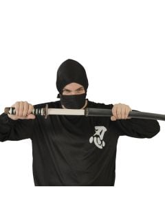 Ninja sword, halloween, plastic, 73 cm, white/black, 1 piece