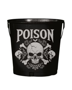 Ice bucket, drink cooler, halloween, metal, 19x23 cm, black, 1 piece