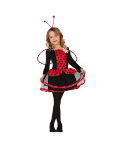Halloween costume for girls, Ladybug, 3-4 years, polyester, 1 piece