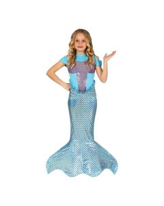Halloween costume for girls, Mermaid, 7-9 years, polyester, 1 piece