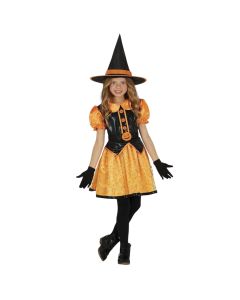Halloween costume for girls, Glitter witch, 7-9 years, polyester, 1 piece