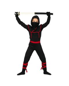 Halloween costume for boys, Ninja, 5-6 years, polyester, 1 piece