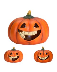 Halloween decorative pumpkin, with lights and sound, 14.8x11.5x15 cm, mixed, 1 piece