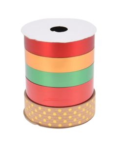 Decorative packaging tape, polypropylene, 5 colors, 3 mt, 1 pack