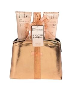 Shower set with cante, IDC Institute, Scented Bath, 100 ml shower gel, 60 ml body lotion, 60 ml body scrub, 1 pack