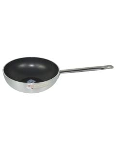 WOK Fraypan, Size: D. 28 x9.5 cm, Color: Black/Silver, Material: Aluminium