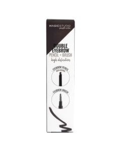 Eyebrow pencil with brush, Magic Studio, dark brown, 1 piece