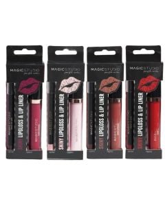 Magic Studio Lip Gloss and Pencil, Mixed colour, 1 pack