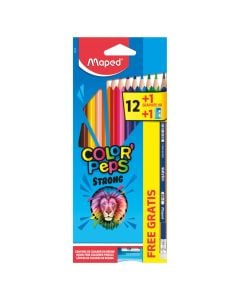 Wood paints + pencil + sharpener, Maped, Color Peps, 12 colors, 1 pack