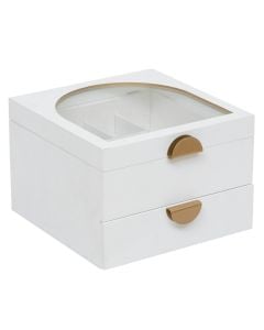 Jewelry organizer, wooden, white, 20x20 cm, 1 piece