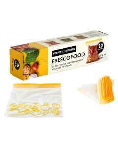 Food storage bag, Perfetto Kitchen, 1.15 lt, 21x21.5 cm, 20 bags, 1 pack