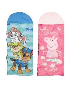 Sleeping bag, Paw Patrol/Peppa Pig, polyester, 170x70x3 cm, mixed, 1 piece