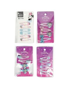 Children's hair clips, Disney, mixed, 6 pieces, 1 pack