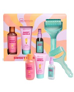 Body care set, IDC, Sweet Swirls, Bubble bath 150 ml, body lotion 120 ml, body spray 50 ml, massage roller, 1 pack