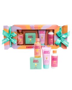 Shower set, IDC, Sweet Swirls, shower gel 80 ml mango, hand cream 65 ml coconut, body lotion 80 ml pink grapefruit, soap 50 gr vanilla, 1 pack