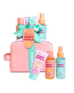 Shower set, IDC, Sweet Swirls, body lotion 55 ml, shower gel 100 ml, body spray 100 ml, 1 pack