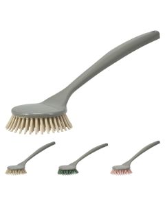 Dishwashing brush, plastic, 27x6x3 cm, green, 1 piece