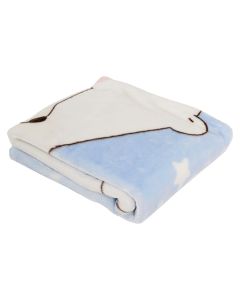 Baby blanket, Cangaroo, Softy Sweet hugs, 80x110 cm, blue, 1 piece