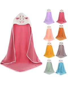 Towel with triangular hood, 85x85 cm, beige