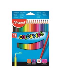Colored pencils, Maped, Color Peps, 18 colors, 1 pack