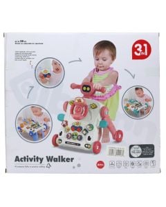 Baby walker, 3 in 1, mixed, 39x35x14 cm, 1 piece