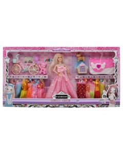 Children's toy, doll, Fashion lovely girls, with clothes and accessories, 33x6x62 cm, mixed, 1 piece