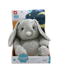 Plush bunny with lights and sounds, 34 cm, gray, 1 piece