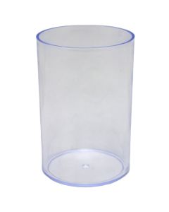 Pen holder, plastic, transparent, 7x10 cm, 1 piece