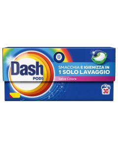 Laundry detergent capsule, Dash, Salva Colore, 30 capsules, 1 pack