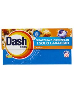 Laundry detergent capsule, Dash, Ambra, 30 capsules, 1 pack