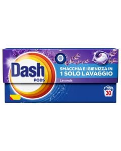 Laundry detergent capsule, Dash, Lavender, 30 capsules, 1 pack